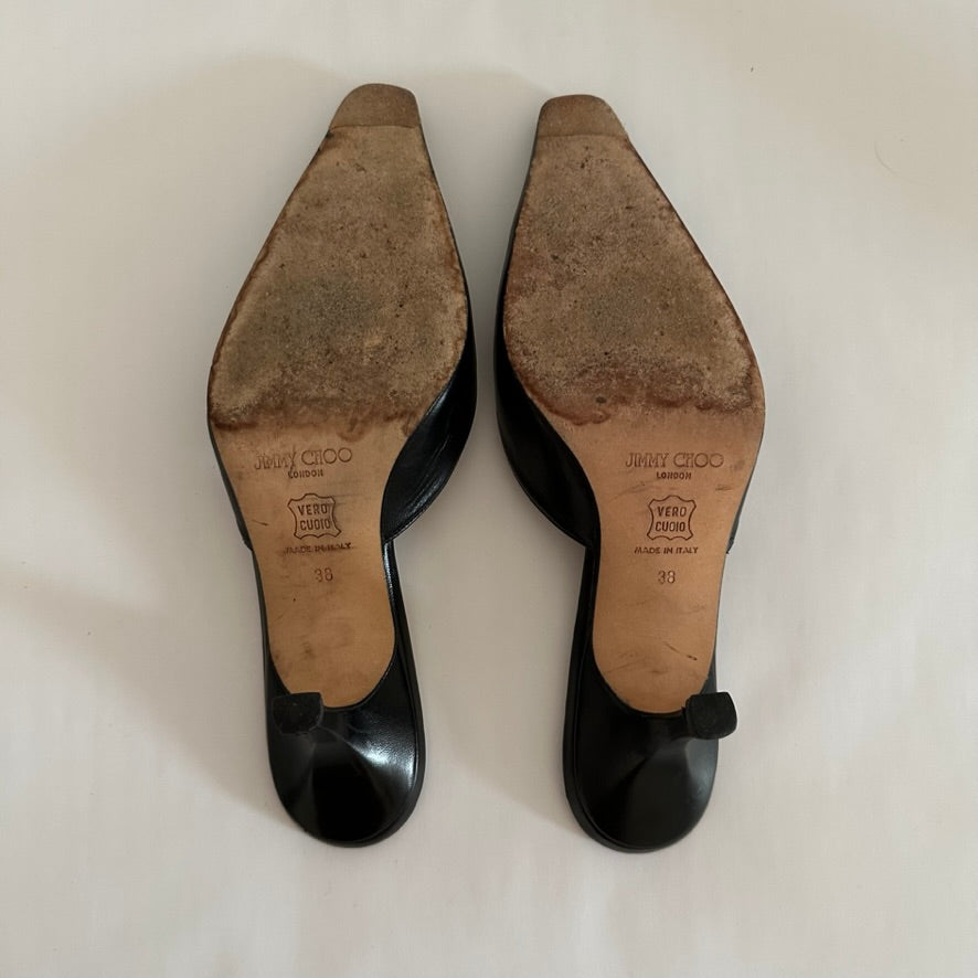 Jimmy Choo - Leather Cut Out Mules