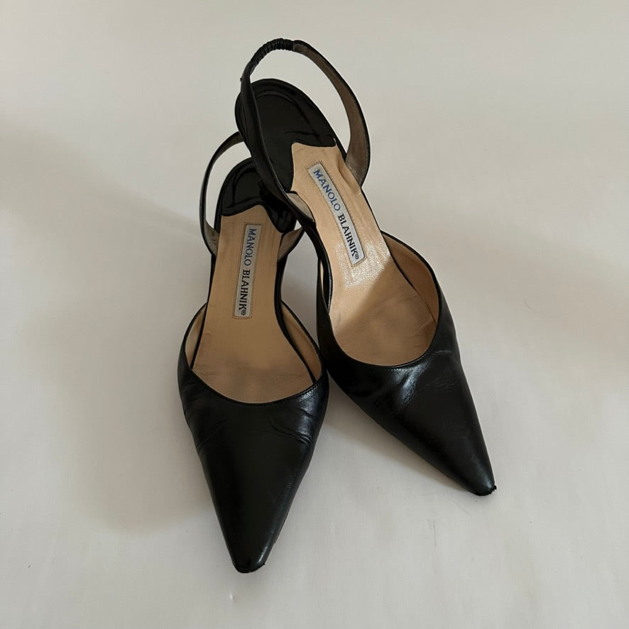 MANOLO BLAHNIK - Black Carolyne 50s