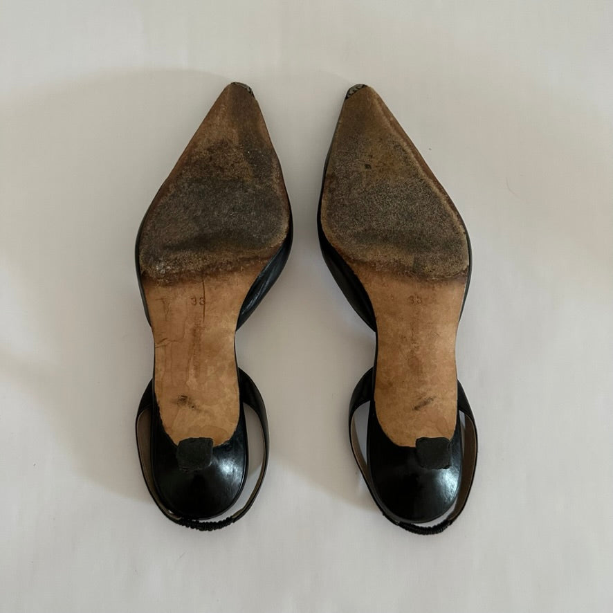 MANOLO BLAHNIK - Black Carolyne 50s