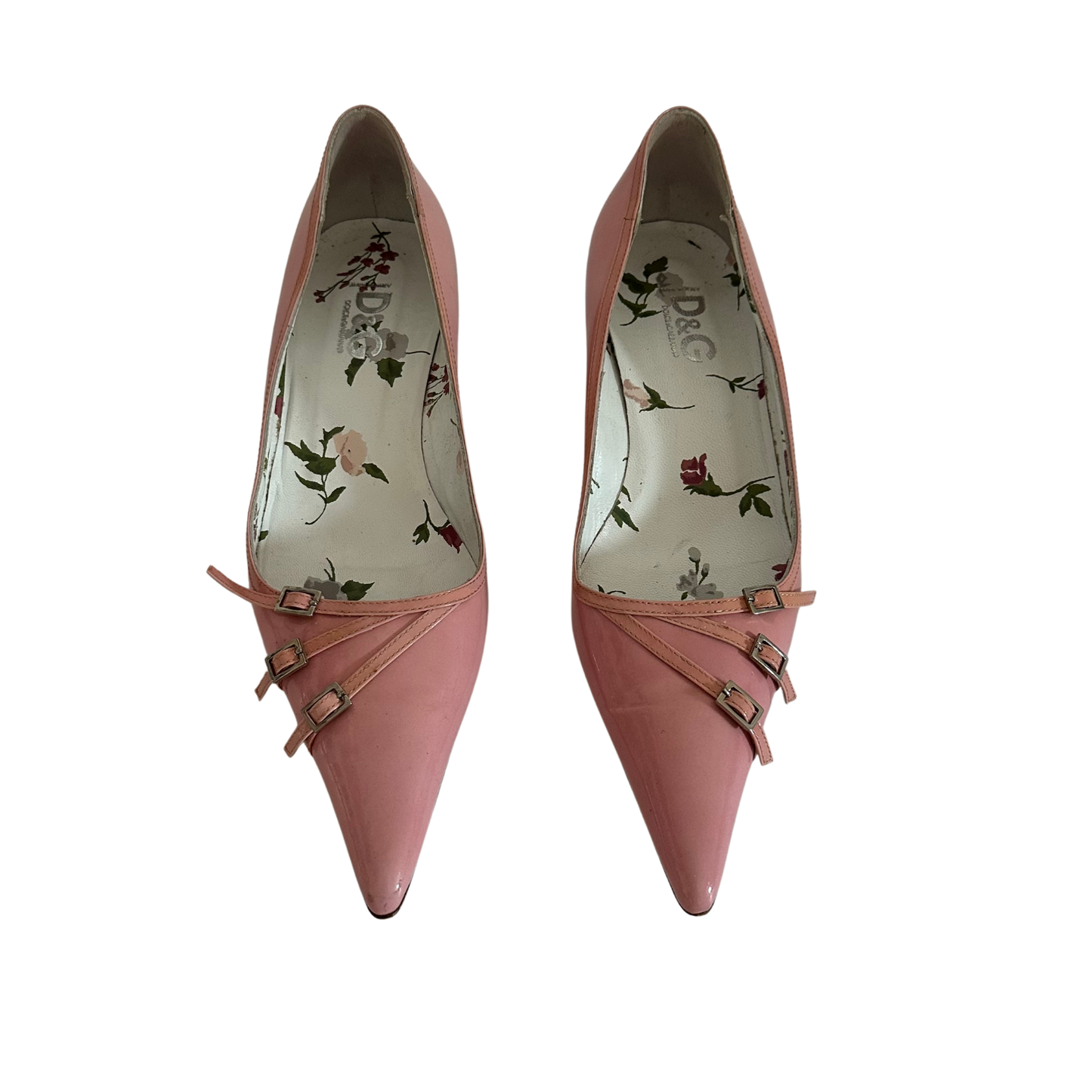 DOLCE & GABBANA - Pink Buckle Kitten Heel