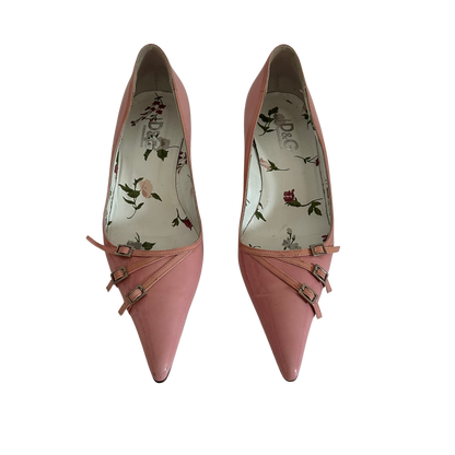 DOLCE & GABBANA - Pink Buckle Kitten Heel