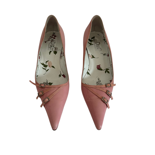 DOLCE & GABBANA - Pink Buckle Kitten Heel