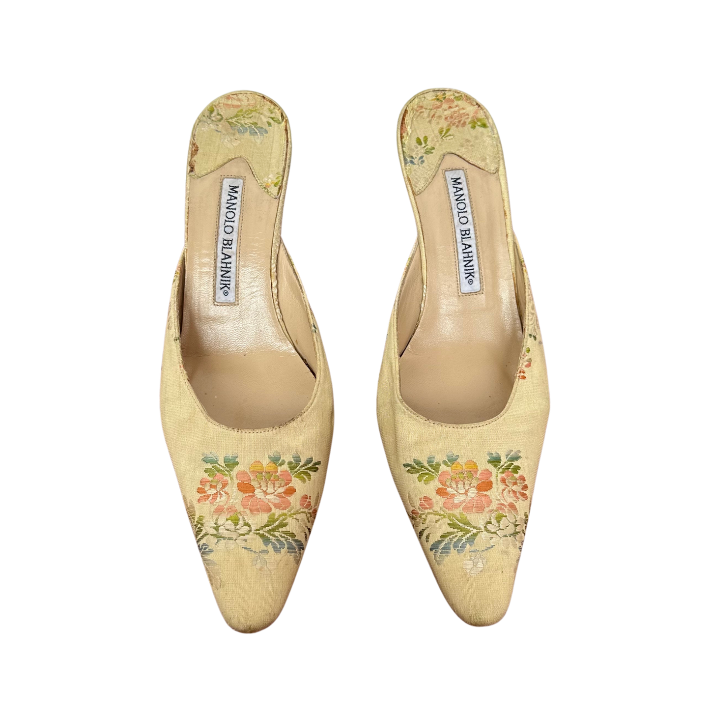 MANOLO BLAHNIK - Floral Brocade Mules