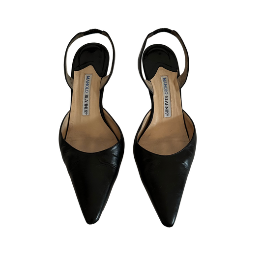 MANOLO BLAHNIK - Black Carolyne 50s